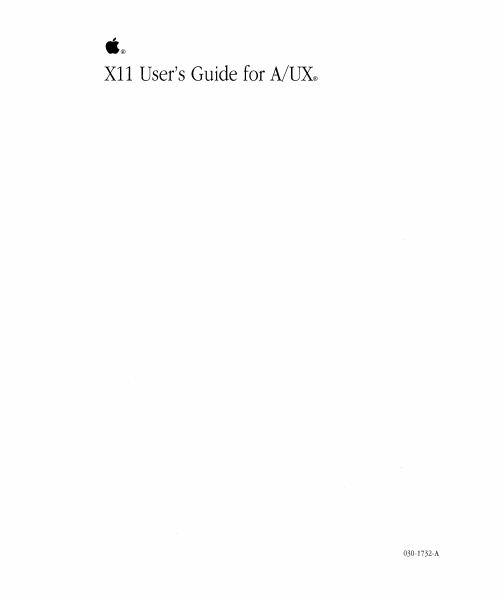 030 1732 A X11 Users Guide For AUX page 1