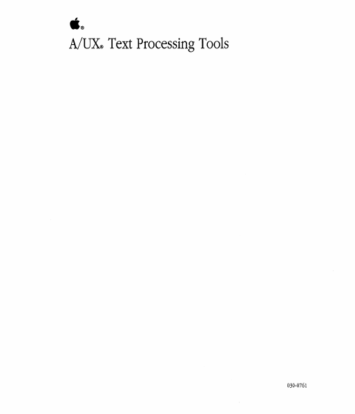 030 0761 A AUX Text Processing Tools page 1