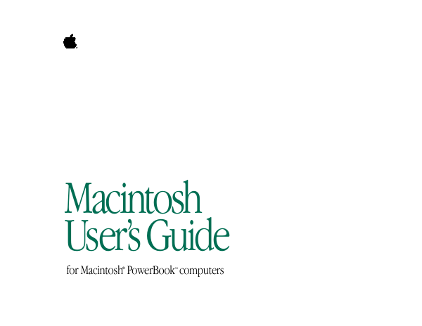 030 1677 C Powerbook Users Guide page 1