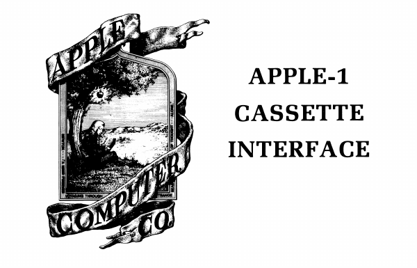 Apple 1 Cassette Interface page 1